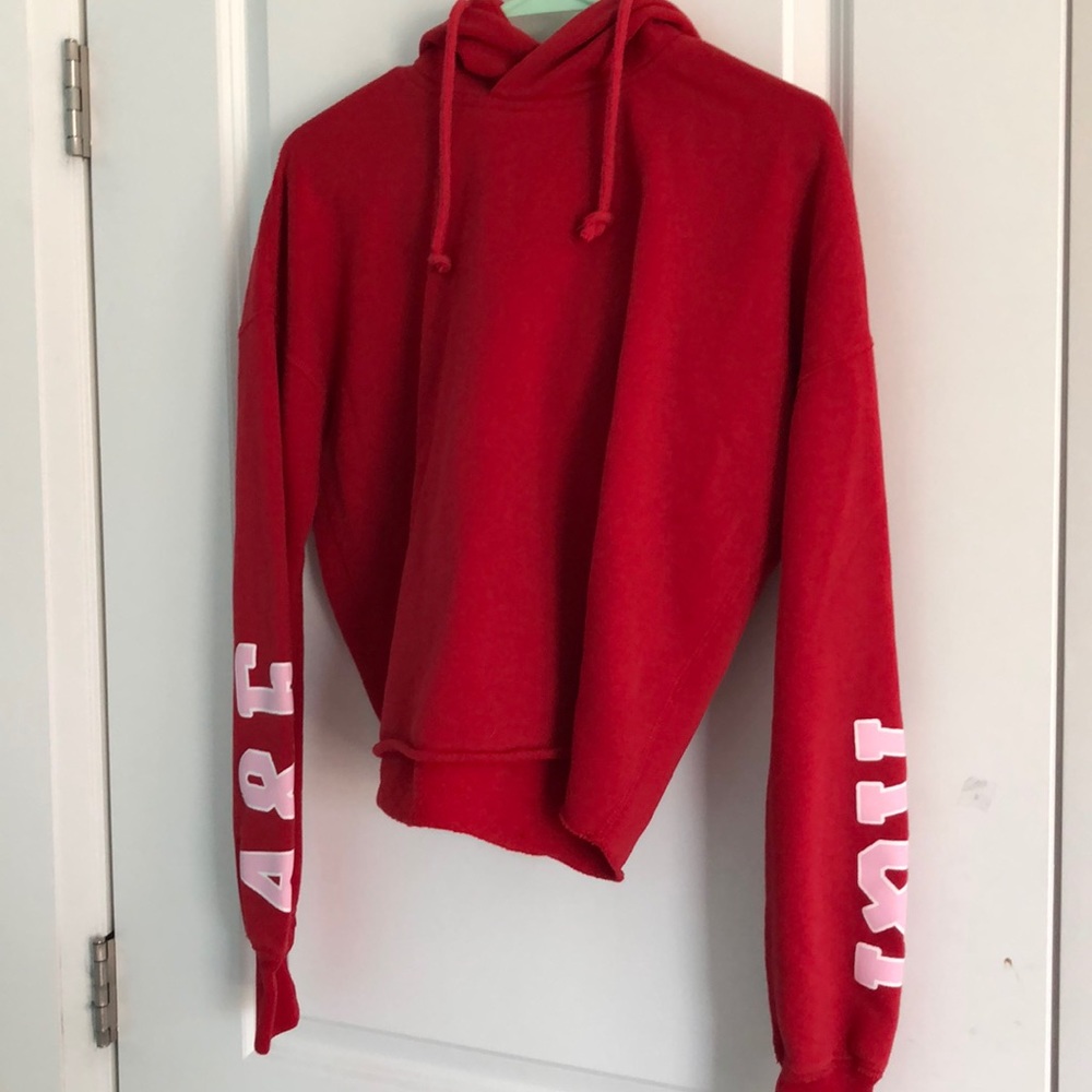Abercrombie & Fitch fuzzy crop sweatshirt size S